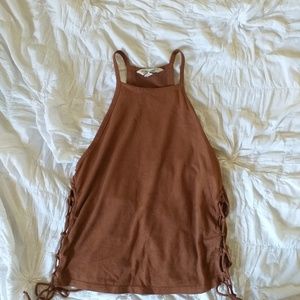 AEO side tie crop tank top
